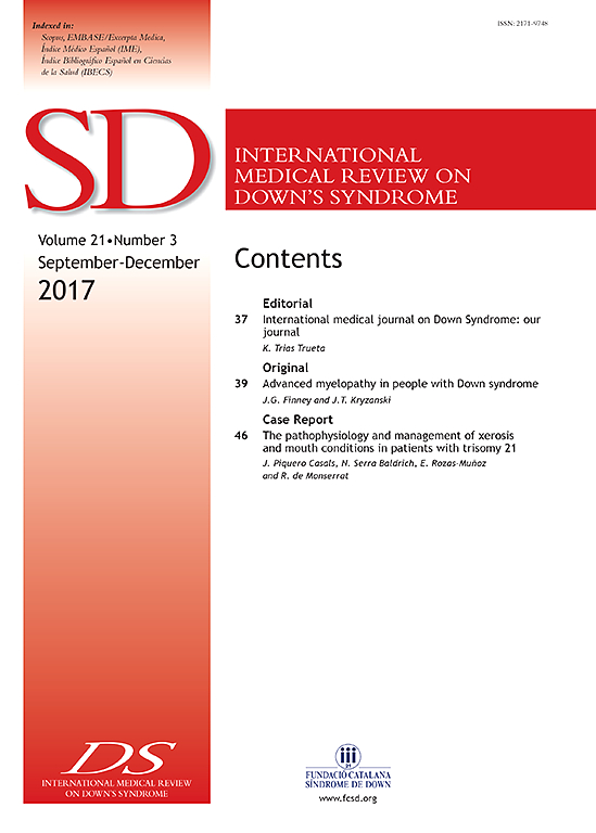Go to journal home page - International Medical Review on Down Syndrome
